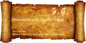 Herskovics Györgyi névjegykártya